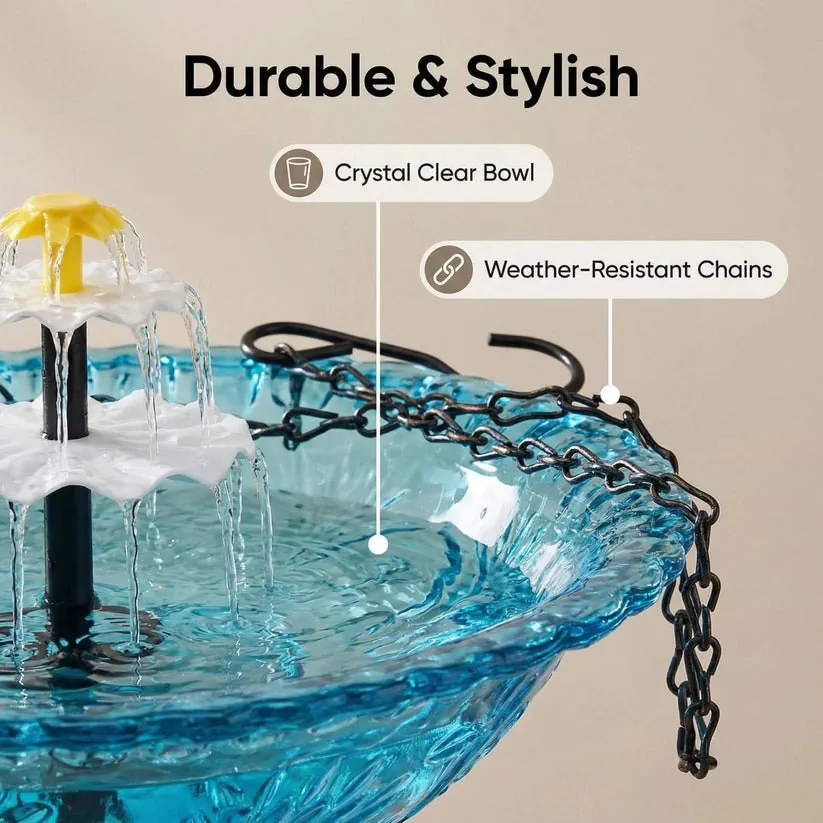 🎉 Special Offer Today Only!🐦Solar Cascade Hanging Bird Bath Fountain