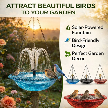 🎉 Special Offer Today Only!🐦Solar Cascade Hanging Bird Bath Fountain
