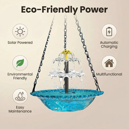 🎉 Special Offer Today Only!🐦Solar Cascade Hanging Bird Bath Fountain