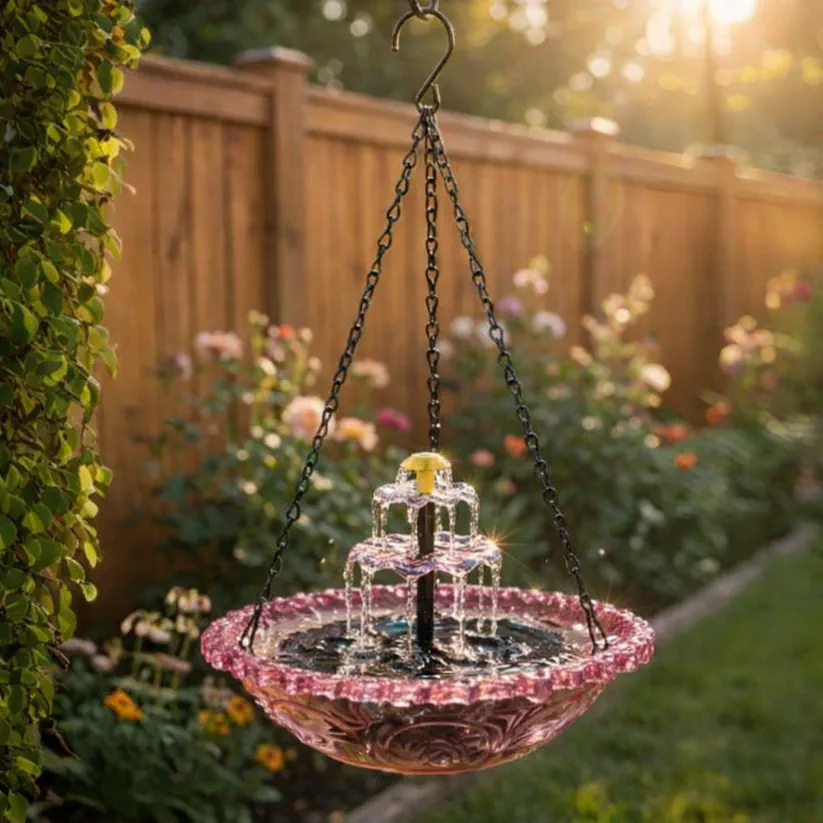 🎉 Special Offer Today Only!🐦Solar Cascade Hanging Bird Bath Fountain